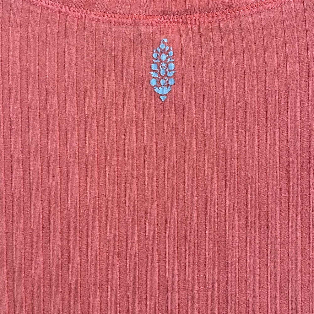 FP Movement by Free People Ribbed Long Sleeve in Darker Peach